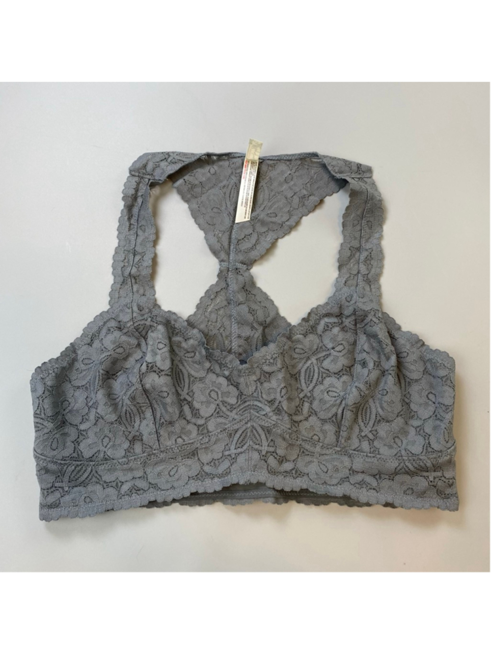 Intimately Free People Lace Bralette Medium Grey Romantic Boho Coquette Soft